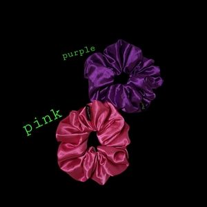 Silk Hair Scrunchies ( Set of 2)